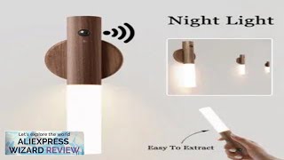 LED Wood USB Night Light Magnetic Wall Lamp Kitchen Cabinet Closet light Review