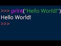 Printing Hello World in Python using Visual Studio