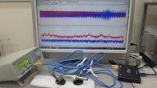 超音波を利用した「振動計測技術」（振動測定用プローブの特性確認実験）