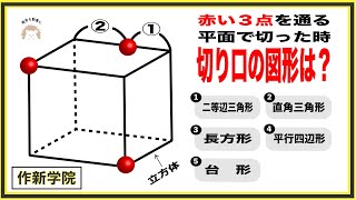 作新学院　立方体の切断