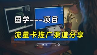 国学项目和流量卡推广项目思路分析