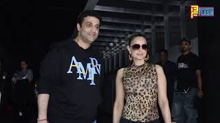 Besties in town - Ameesha Patel Kuunal goomer Yash Birla and Anand pandit at a dinner this evening