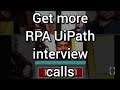 UiPath How to Grab More Interview Calls RPA UiPath #shorts