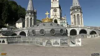 Lourdes (64) - La crypte \u0026 la basilique de l' Imm.  Conception