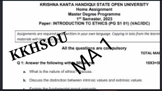 KKHSOU, MA 1, Introduction to ethics