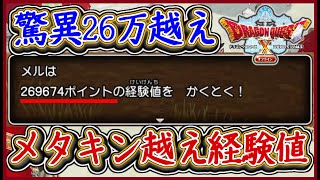 DQ10オフライン メタキン越え！26万経験値のモンスターとは！レベル上げ1戦分検証してみた結果！ドラクエ10,ドラクエ10オフライン【メイルス】