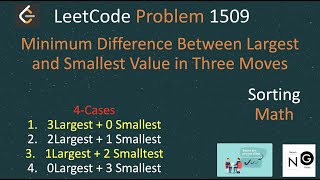 minimum difference between largest and smallest value in three moves leetcode | leetcode 1509