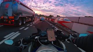 4K Aesthetic Sunset Motorcycle Ride Video - Tokyo Highway