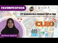 Favorite Stock PT Sariguna Primatirta Tbk [CLEO] - Marliana Septiani | Galeri Investasi BEI UG