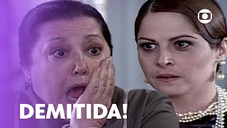 Marcela demite dona Mimosa por causa de um café! | O Cravo e a Rosa | TV Globo