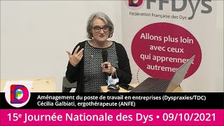 15e Journée Nationale des Dys • Cécilia Galbiati, ergothérapeute (ANFE)