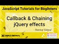 44 - jQuery Callback and Chaining | jQuery tutorials for Beginners