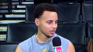 David Aldridge and Stephen Curry Interview - Golden State Warriors | Game 2 | 2015 NBA Finals