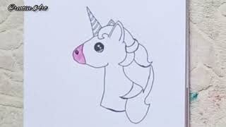 | Creative Unicorn Face Drawing | | Unicorn Drawing Easy |