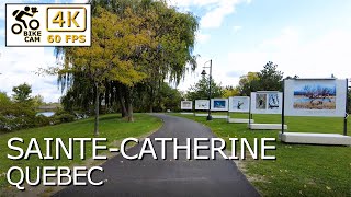 Bike Ride Along Petite Voie du Fleuve, Sainte-Catherine in Stunning 4K! 🚴‍♂️🌊