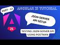 JSON-SERVER REST API in Angular 21 and testing with postman | Angular 21 tutorial for begginers