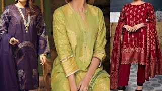 New  jacquard dress Designs 2023/New jacquard  Designs 2023@FASHIONWITHMEHNAZ