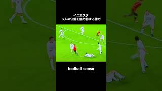 【イニエスタ】6人の守備を無力化スルーパス #footballshorts #サッカー #ドリブル