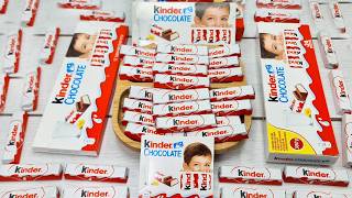 Sweet Kinder Chocolate. Filling Platter with Kinder Chocolate