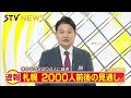 新型コロナウイルス速報　札幌の感染者２０００人前後の見通し