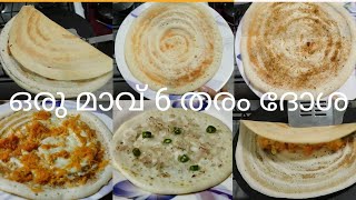 ഒരു മാവ് 6 തരം ദോശ | VARIETIES OF DOSA| ഇനി ഒറ്റമാവിൽ നമ്മുക്ക് ഒരുപാട് ദോശ ഉണ്ടാകാം |