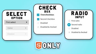 Inputs in HTML : Select Option, Radio Buttons, and Checkboxes