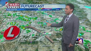 Above average temperatures across the state