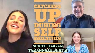 Shruti Haasan \u0026 Tamannaah Bhatia interview with Rajeev Masand | Cooking during lockdown