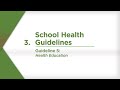 Guideline 5: Health Education