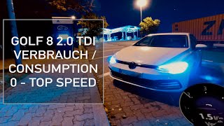 Golf 8 2.0 TDI 2021 | Verbrauch  / Consumption | 115 PS