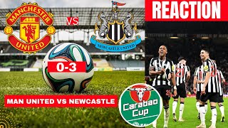 Manchester United vs Newcastle 0-3 Live Stream Carabao Cup EFL Football Match Score Highlights 2023