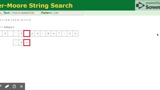 Boyer-Moore String Search Visualization