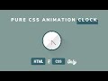 Pure CSS Animation Clock | Only HTML and CSS Animation Clock Design