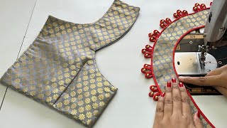 Very Stylish Blouse Design | Modern Blouse Design | Cutting And Stitching Back Neck Blouse Design