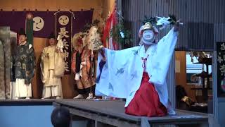 奉納神楽 天の戸開2/3 長浜神楽 柞原八幡宮 仲秋祭・浜の市