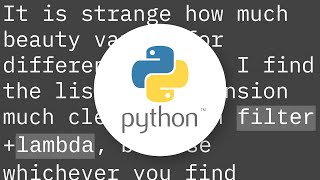 List comprehension vs. lambda + filter