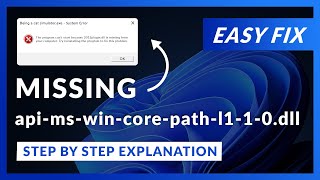 api-ms-win-core-path-l1-1-0.dll Error Windows 11 | 2 Ways To FIX | 2021