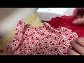 犬服ハンドメイド　2段フリルワンピース　丸襟　袖フリル　diy