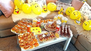 حفل عيد ميلاد بنتي بالتفاصيل🥳منين كنشري لواززم الحلويات والاعياد🥳طورطة🎂بيتزا🍕كاب كيك🧁وافل🧇🥳🥳