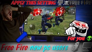 NEW PC PLAYERS || FREE FIRE NEW PC Users  Full details 🤯🖥️☠️#viralvideos #freefire