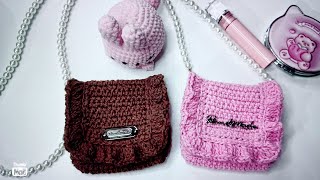 Crochet Bag Mini / Hướng Dẫn Móc Túi Xách Mini bỏ túi, đeo chéo #tatacrochet2 #xuhuong #bag #crochet