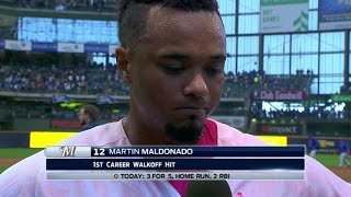 CHC@MIL: Maldonado on Mother's Day walk-off win