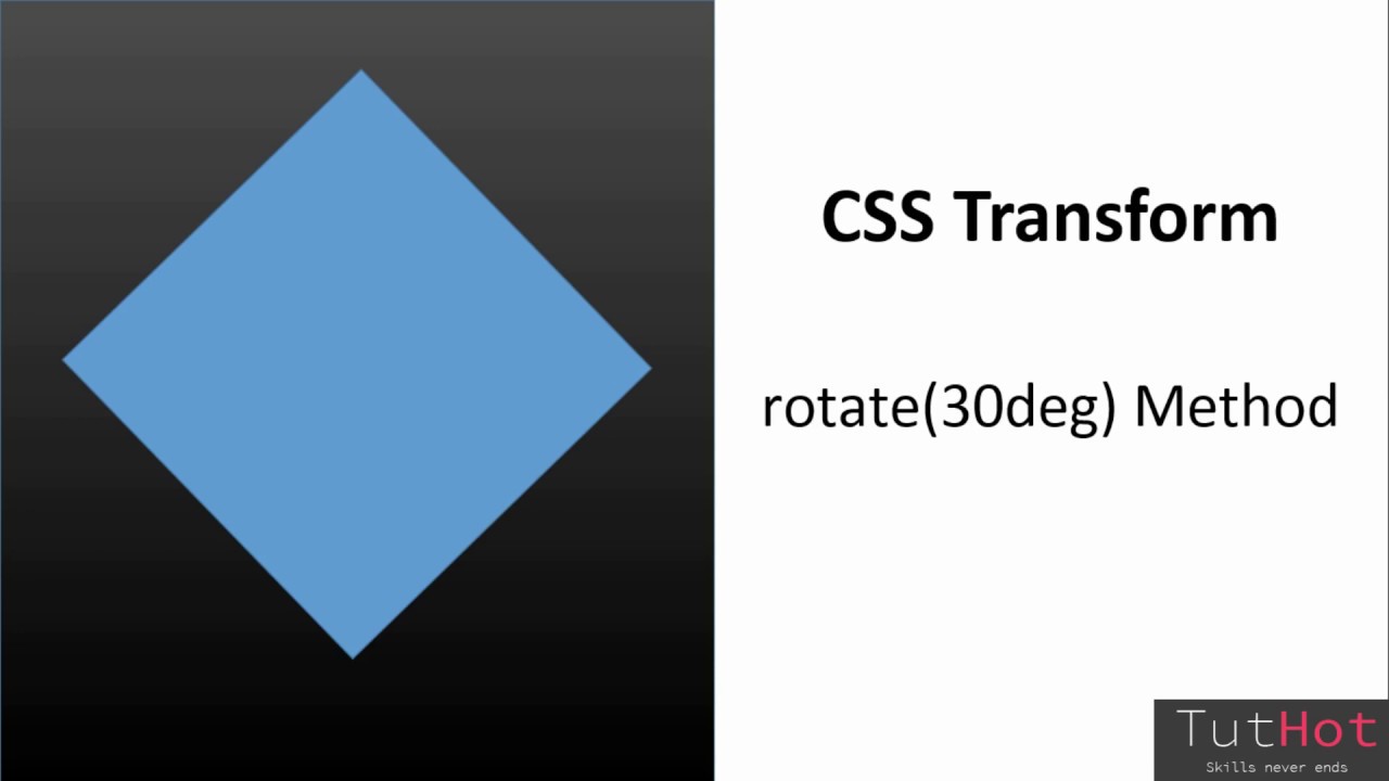 Css Transform Rotate Method Youtube Css Transform Rotate Method Youtube