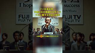 フジ社長会見：中居正広氏関連の女性トラブルに関する対応と批判