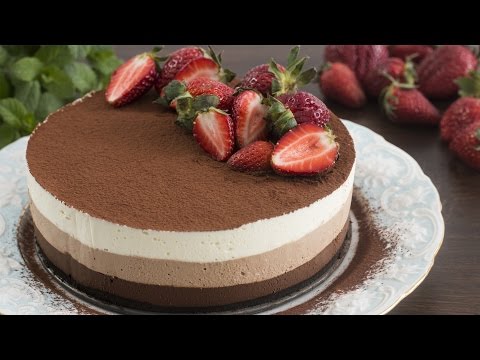 No-Bake Triple Chocolate Mousse Cake Recipe No-Bake Triple Chocolate Mousse Cake Recipe