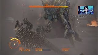 【NG集】アンギラス(50m)VSバトラ幼虫(100m) PS4 ゴジラ-GODZILLA-VS 2連発