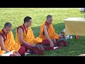 tibetan buddhist chöd ritual in front of tipi