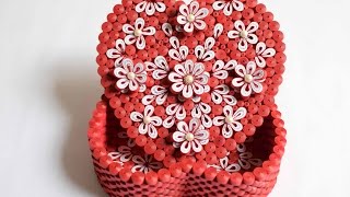 Quilled Heart Box / DIY Valentine Gift / Heart shaped box