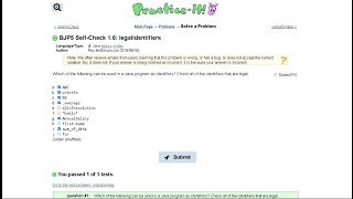 Java Practice-it Introduction to Java Programming | Self-Check 1.6 legalIdentifiers