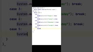 Switch case in java